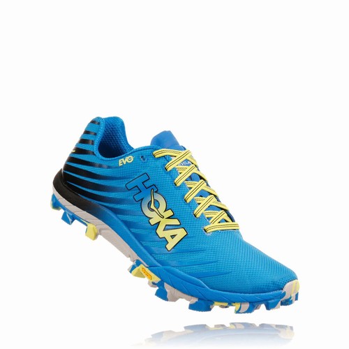 Hoka One One EVO JAWZ Track Running Shoes For Men India Blue IN-3719